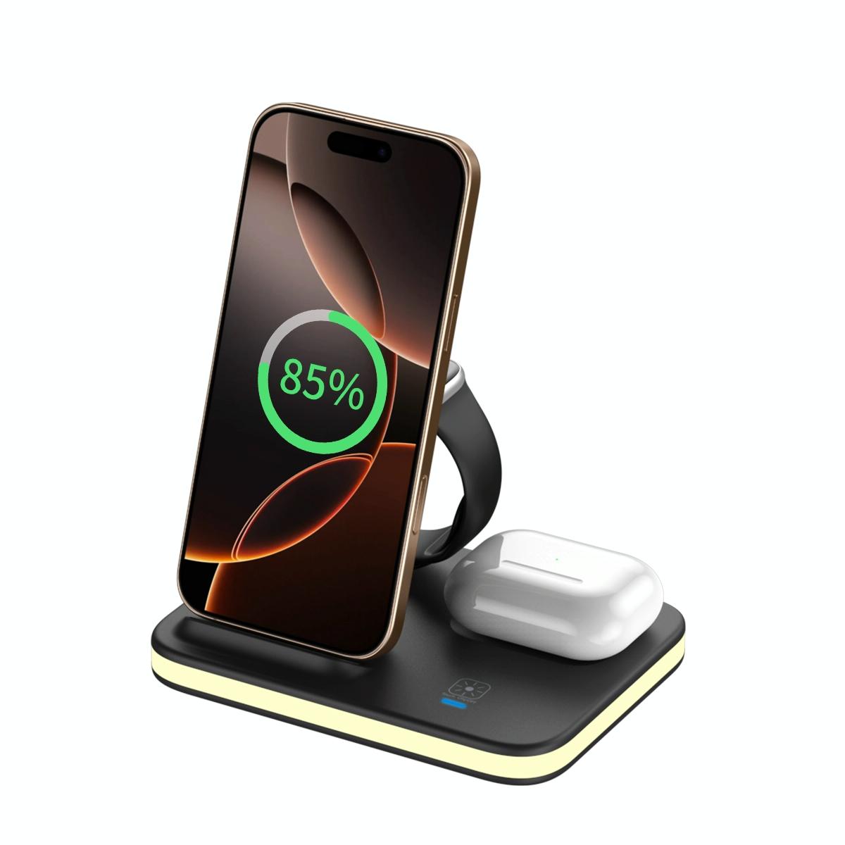 4 In 1 Magnetic Fast Wireless Charger - Silver