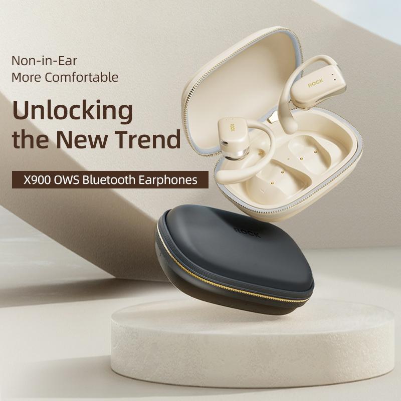 Open Earhook Bluetooth Earphones - X900 - Beige