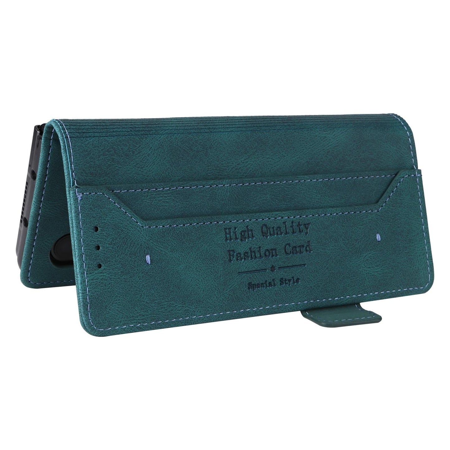 For Samsung Galaxy Z Fold4 5G Leather Flip Case With Magnetic Clasp - Red