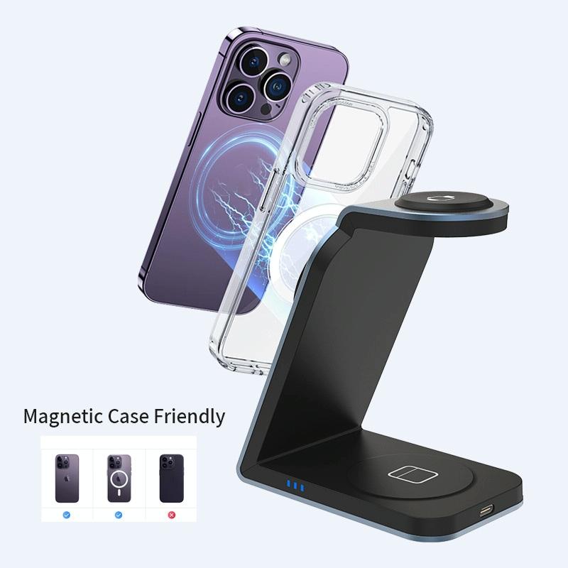 3 In 1 Magnetic Wireless Charger For Sw18 - Silver