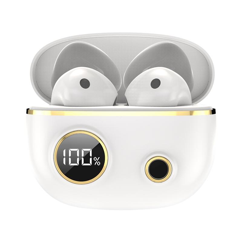 Waterproof 9d Stereo Bluetooth Earphones with Charging Case - White