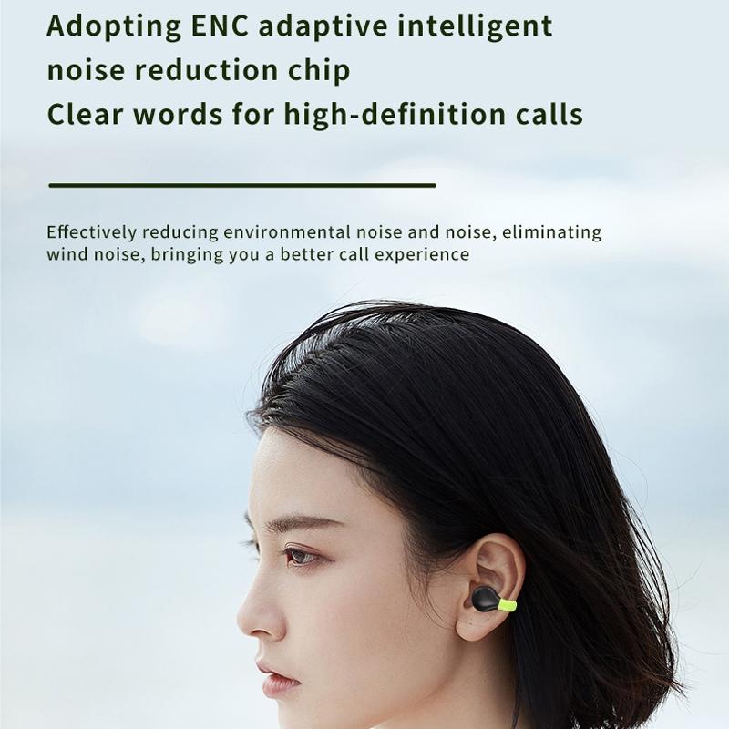 Wireless Clip-on Earphones with Charging Case - White + Gray