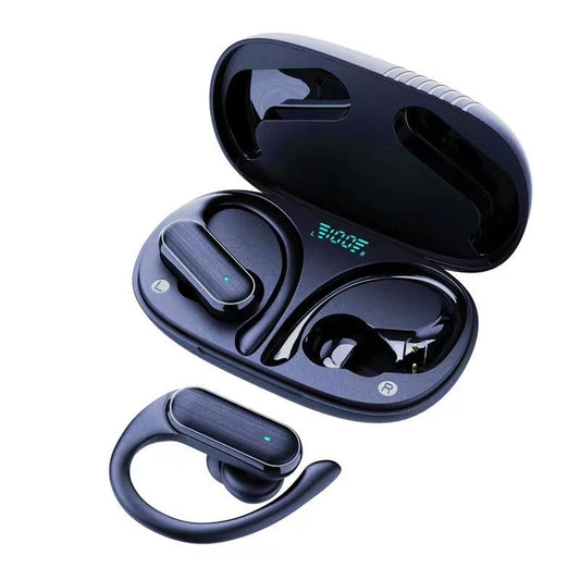 Wireless Noise-cancelling Bluetooth Earbuds with Led Display - Blue