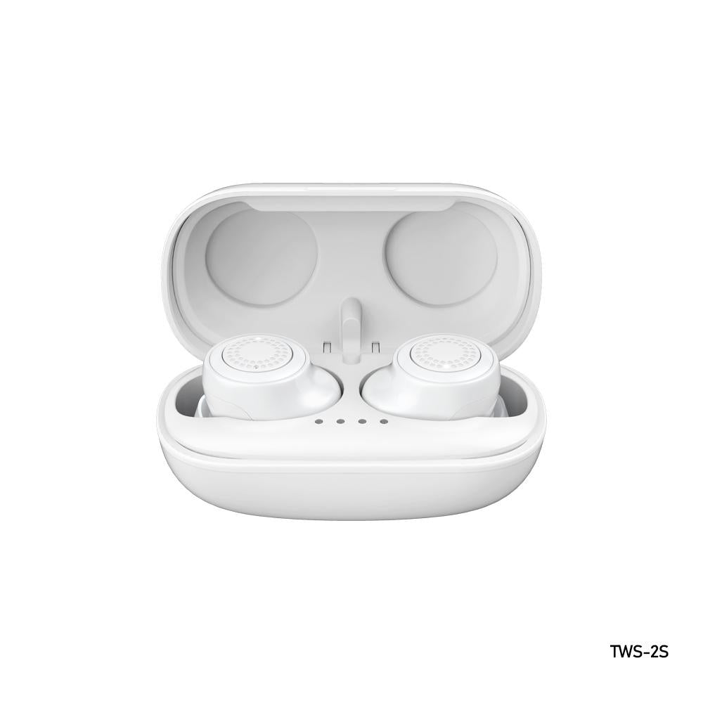 True Wireless Bluetooth Earphones with Charging Box - 5.0 - White
