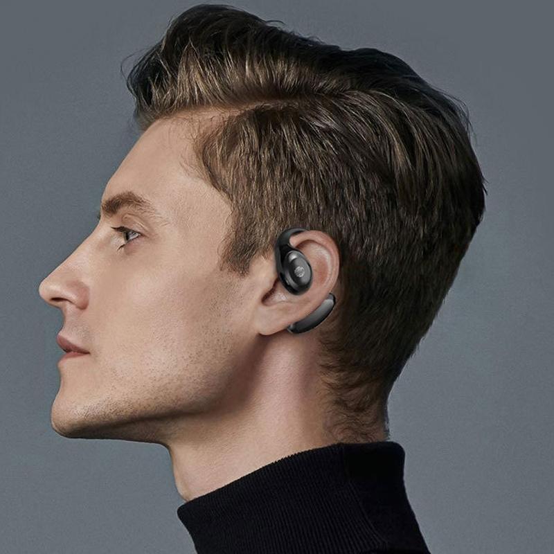 Waterproof Touch Control Wireless Earphones with Ear-hook for Sports - Yellow