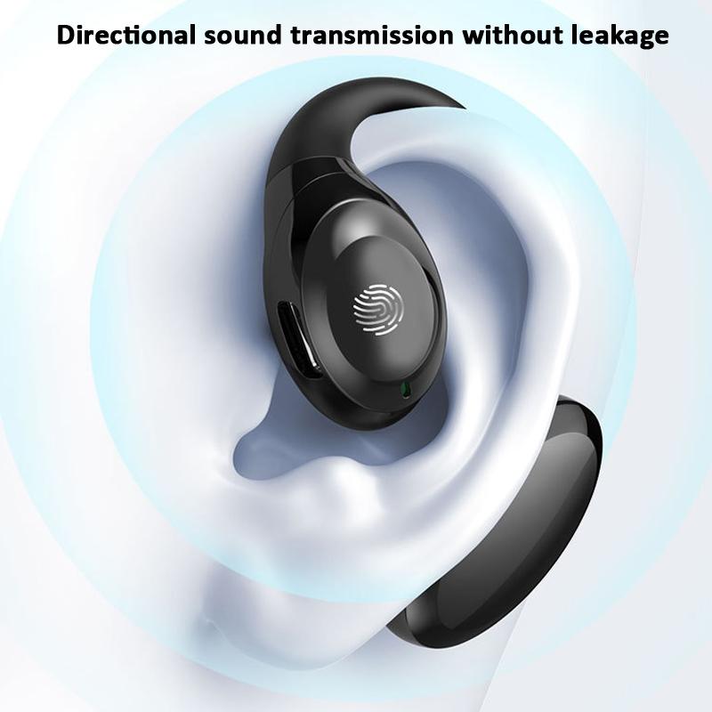 Waterproof Touch Control Wireless Earphones with Ear-hook for Sports - Yellow