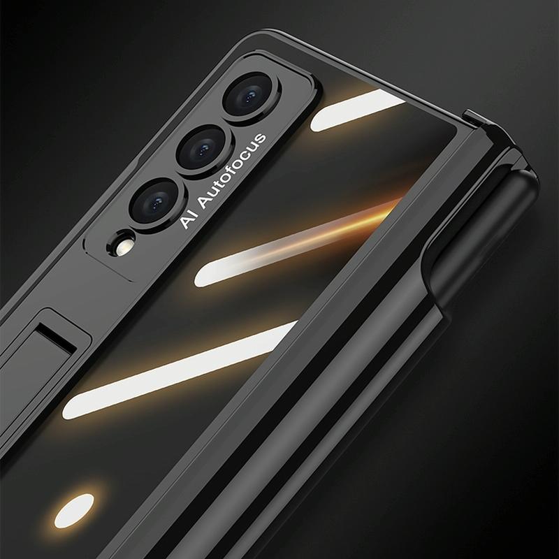 For Samsung Galaxy Z Fold4 5G Magnetic Privacy Case - Foldable - Wine Red