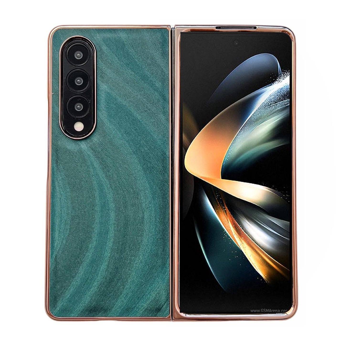 For Samsung Galaxy Z Fold4 5G Nano Electroplating Case - Green Grass