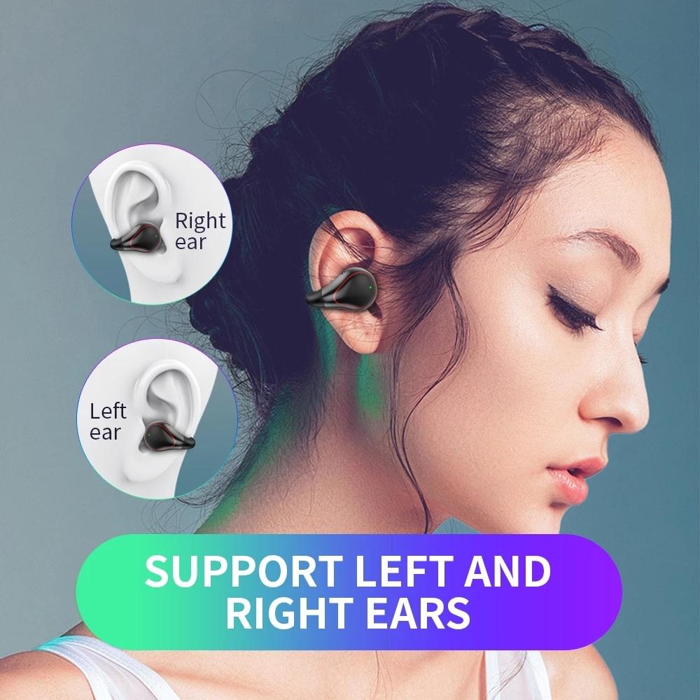 Wireless Bone Conduction Earphone with Bluetooth 5.0 - White