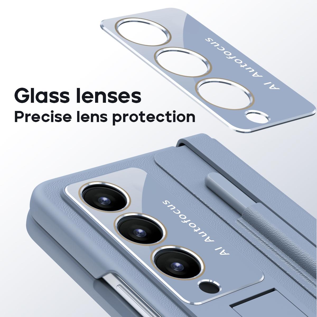 For Samsung Galaxy Z Fold4 5G Full Coverage Pc Case With Pen - Black