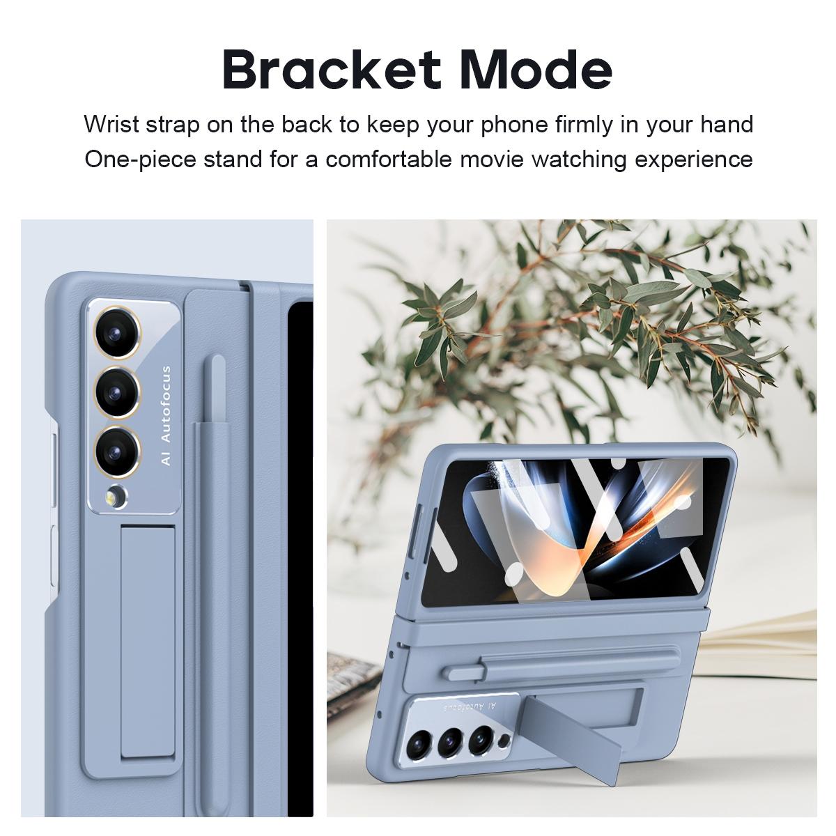 For Samsung Galaxy Z Fold4 5G Full Coverage Pc Case With Pen - Black