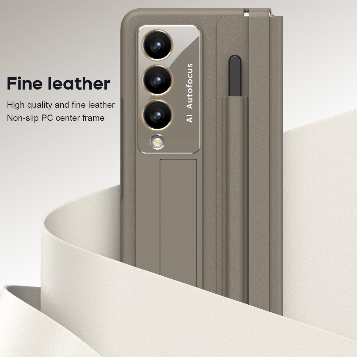 For Samsung Galaxy Z Fold4 5G Full Coverage Pc Case With Pen - Black