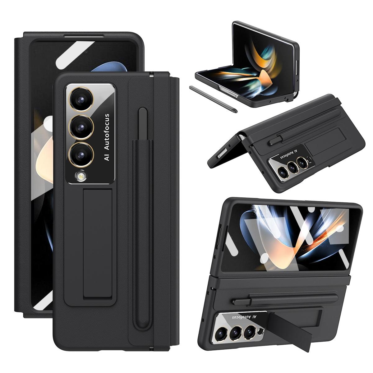 For Samsung Galaxy Z Fold4 5G Full Coverage Pc Case With Pen - Black