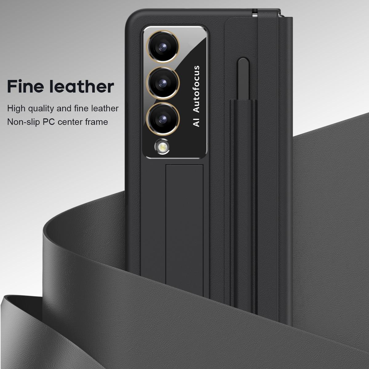 For Samsung Galaxy Z Fold4 5G Full Coverage Pc Case With Pen - Black