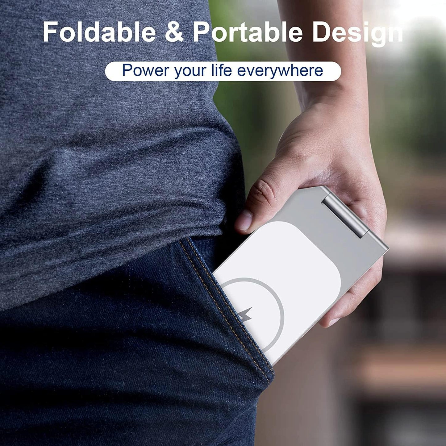 15W Magnetic Wireless Charger For Iphone 12+ - Silver