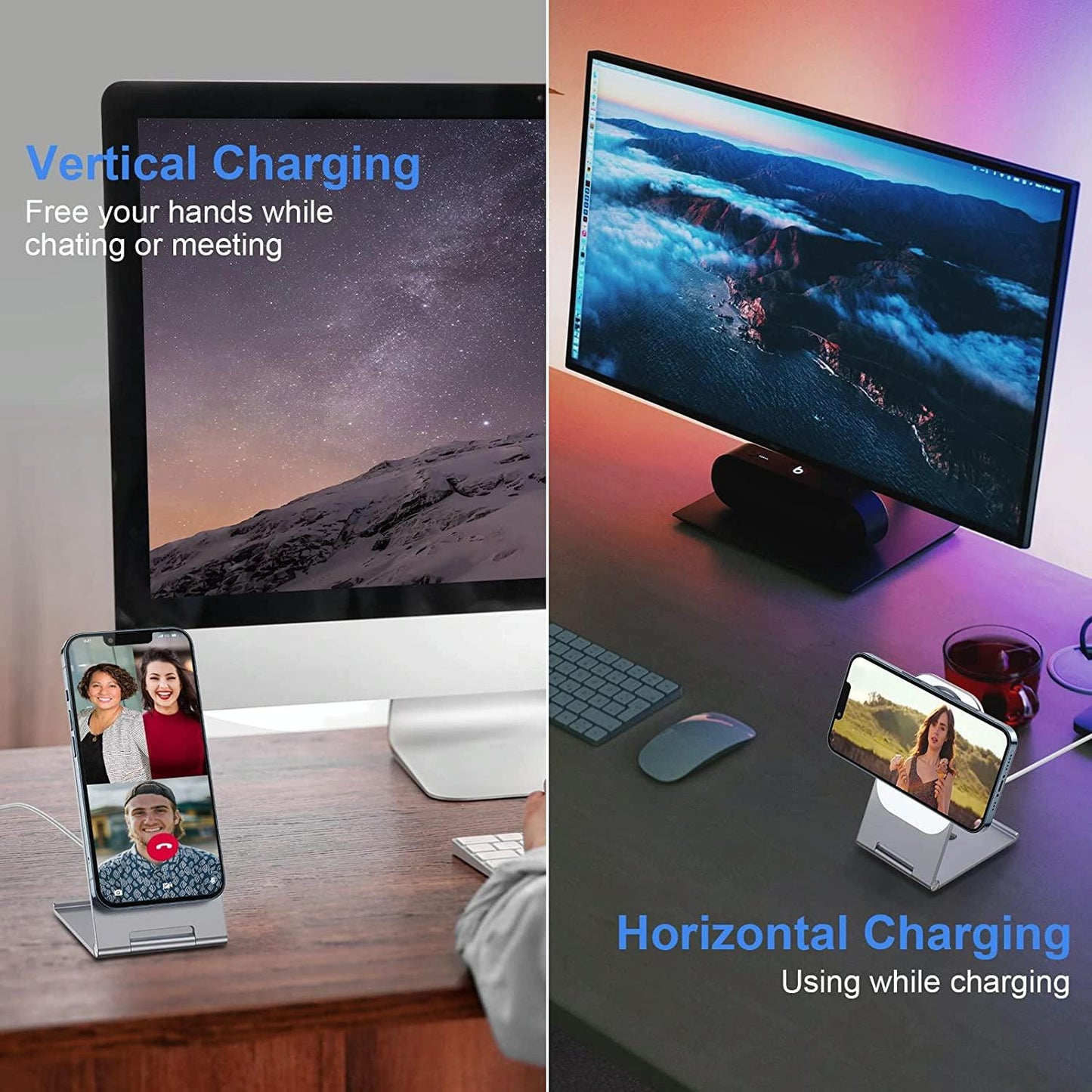 15W Magnetic Wireless Charger For Iphone 12+ - Silver