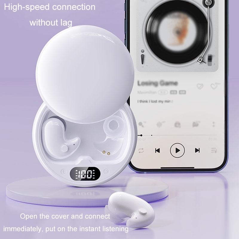 Wireless Sleep Earphones - Bluetooth 5.3 - Tws - Mini - Side Sleeping - Running - Sports - Black