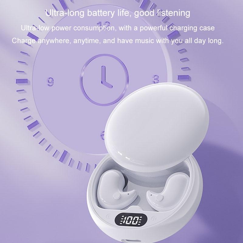 Wireless Sleep Earphones - Bluetooth 5.3 - Tws - Mini - Side Sleeping - Running - Sports - Black