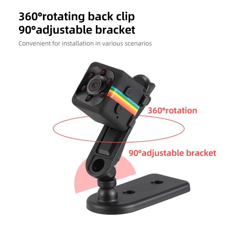 Hd 1080P Mini Sport Camera With Night Vision & Tf Card - Black