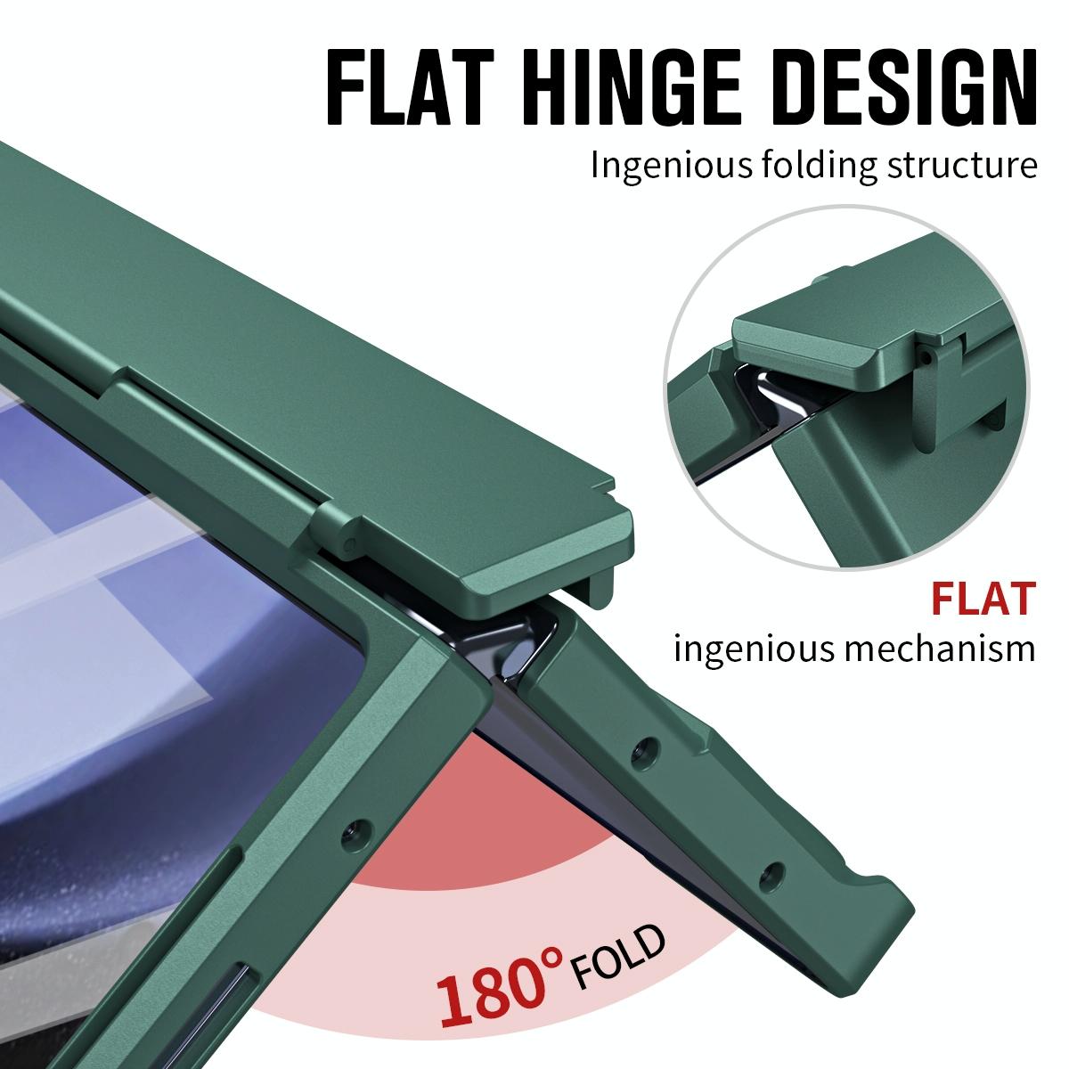 For Samsung Galaxy Z Fold4 5G Shockproof Diamond Case With Hinge And Pen - Pink