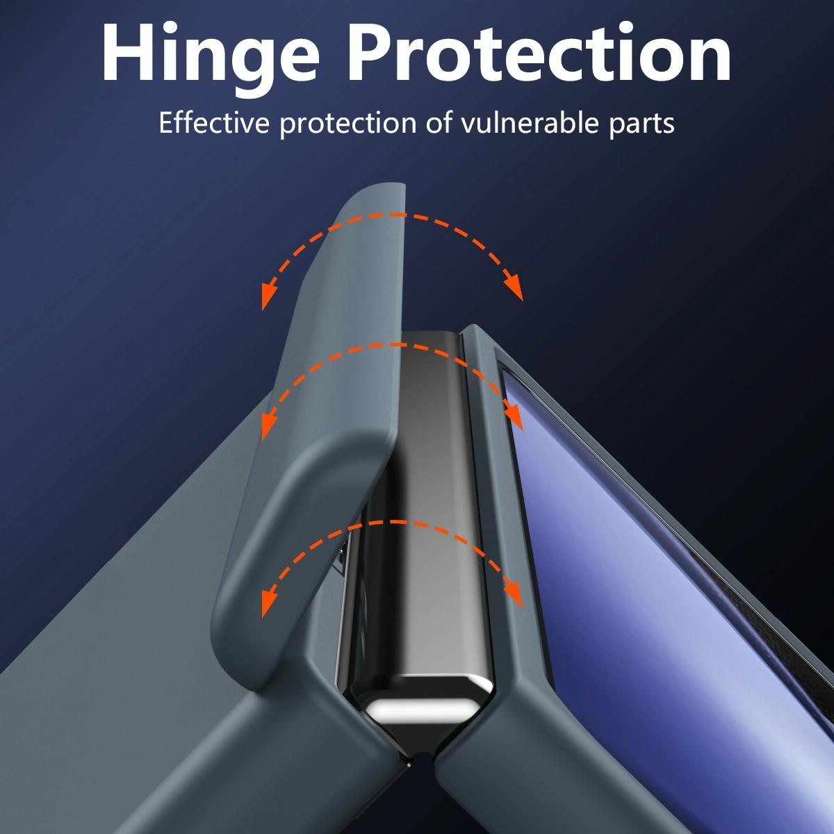 For Samsung Galaxy Z Fold4 5G Shockproof Case With Holder - All-Inclusive - Red