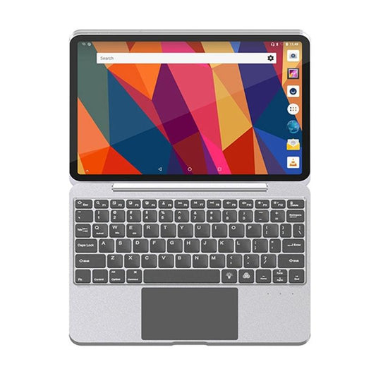Bluetooth Touch Keyboard Leather Case - Aluminum Alloy - Silver - For Ipad Pro 12.9 2020/2021/2022