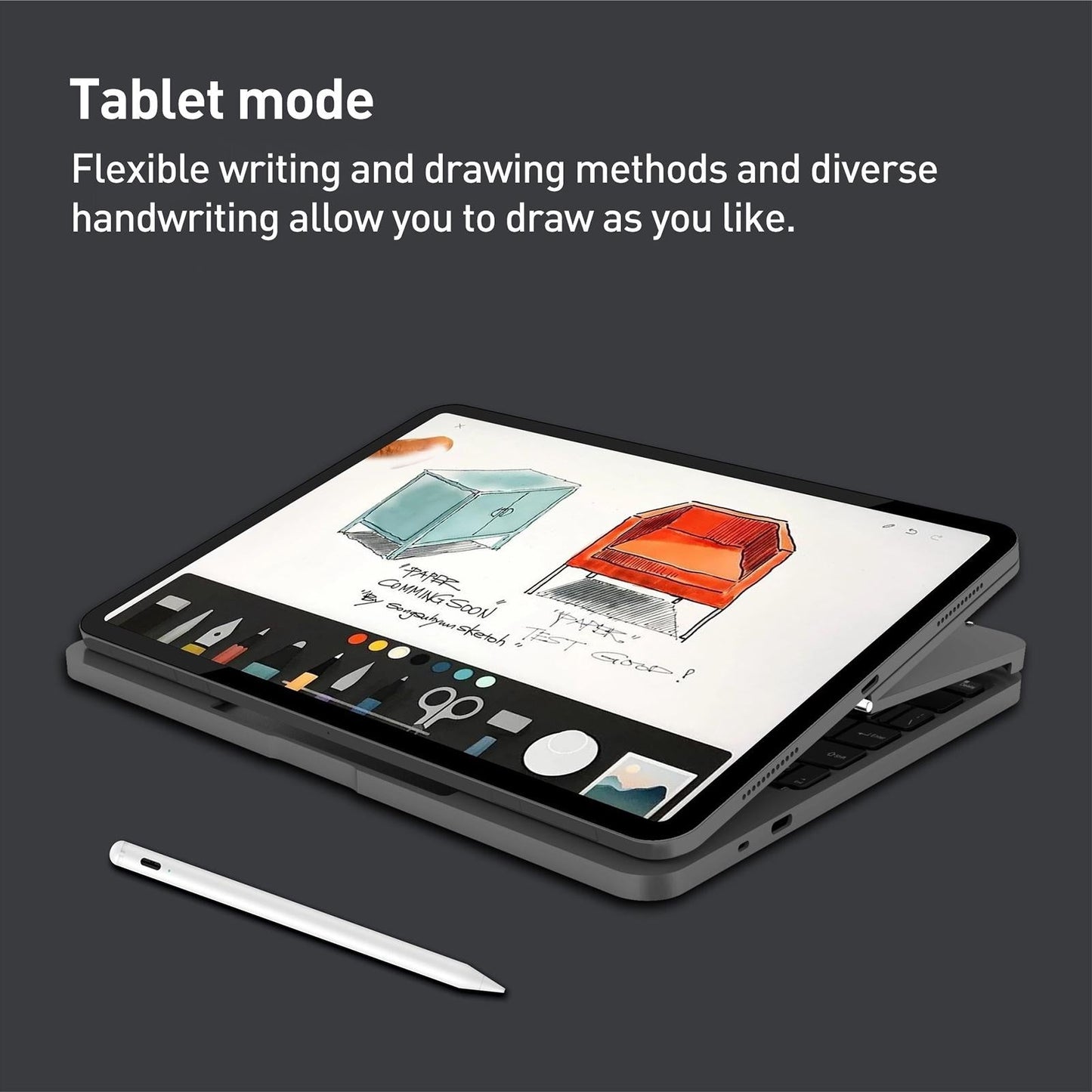 Bluetooth Touch Keyboard Leather Case - Aluminum Alloy - Silver - For Ipad Pro 12.9 2020/2021/2022