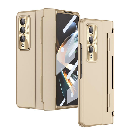 For Samsung Galaxy Z Fold4 5G Full Coverage Hinge Phone Case - Gold