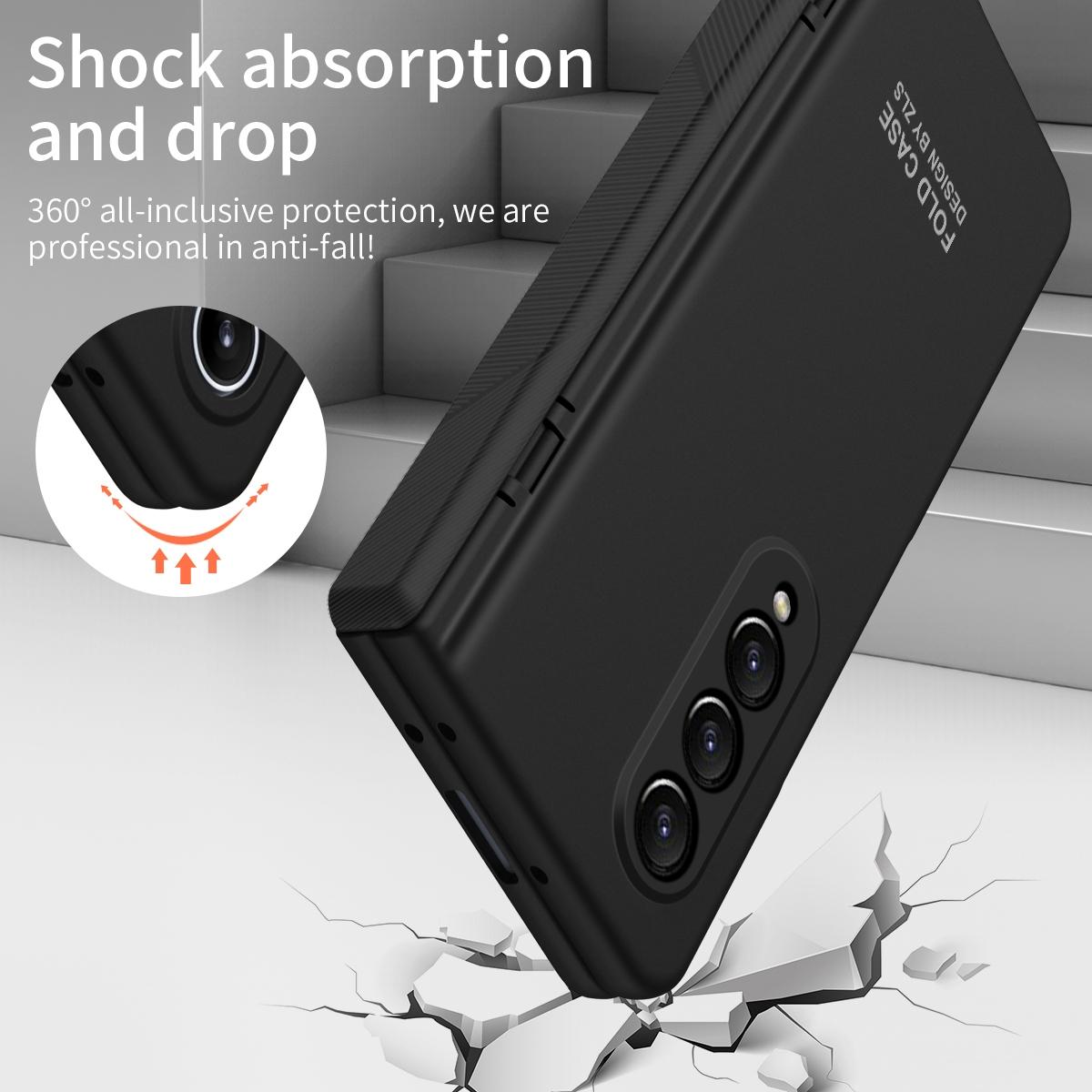 For Samsung Galaxy Z Fold4 5G Premium Hinged Folding Case - Black