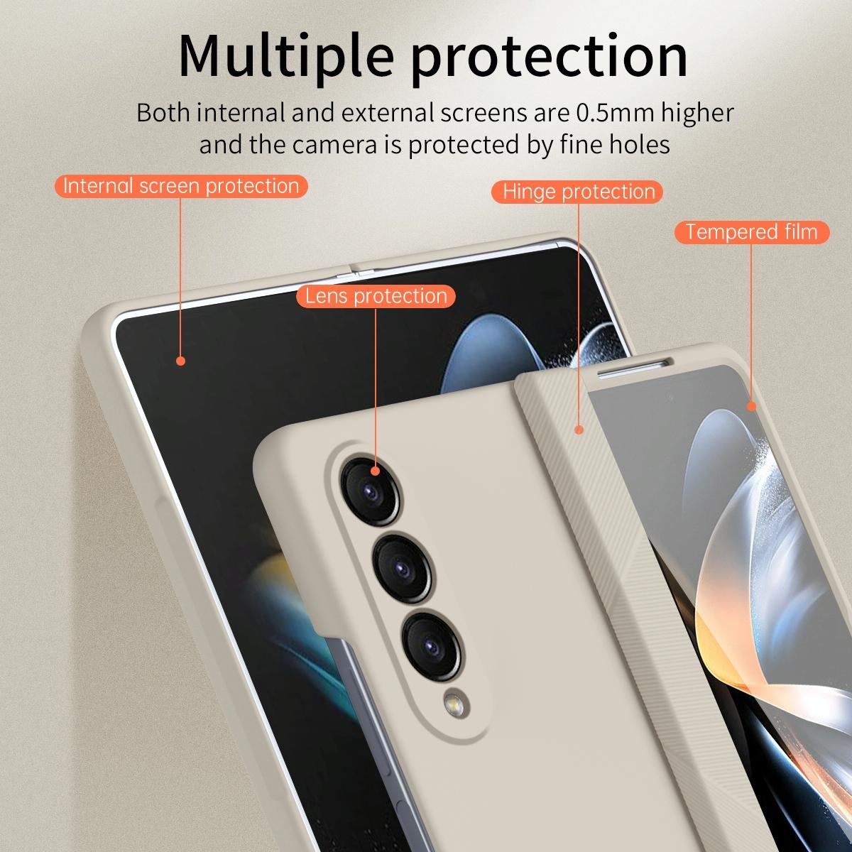 For Samsung Galaxy Z Fold4 5G Premium Hinged Folding Case - Black