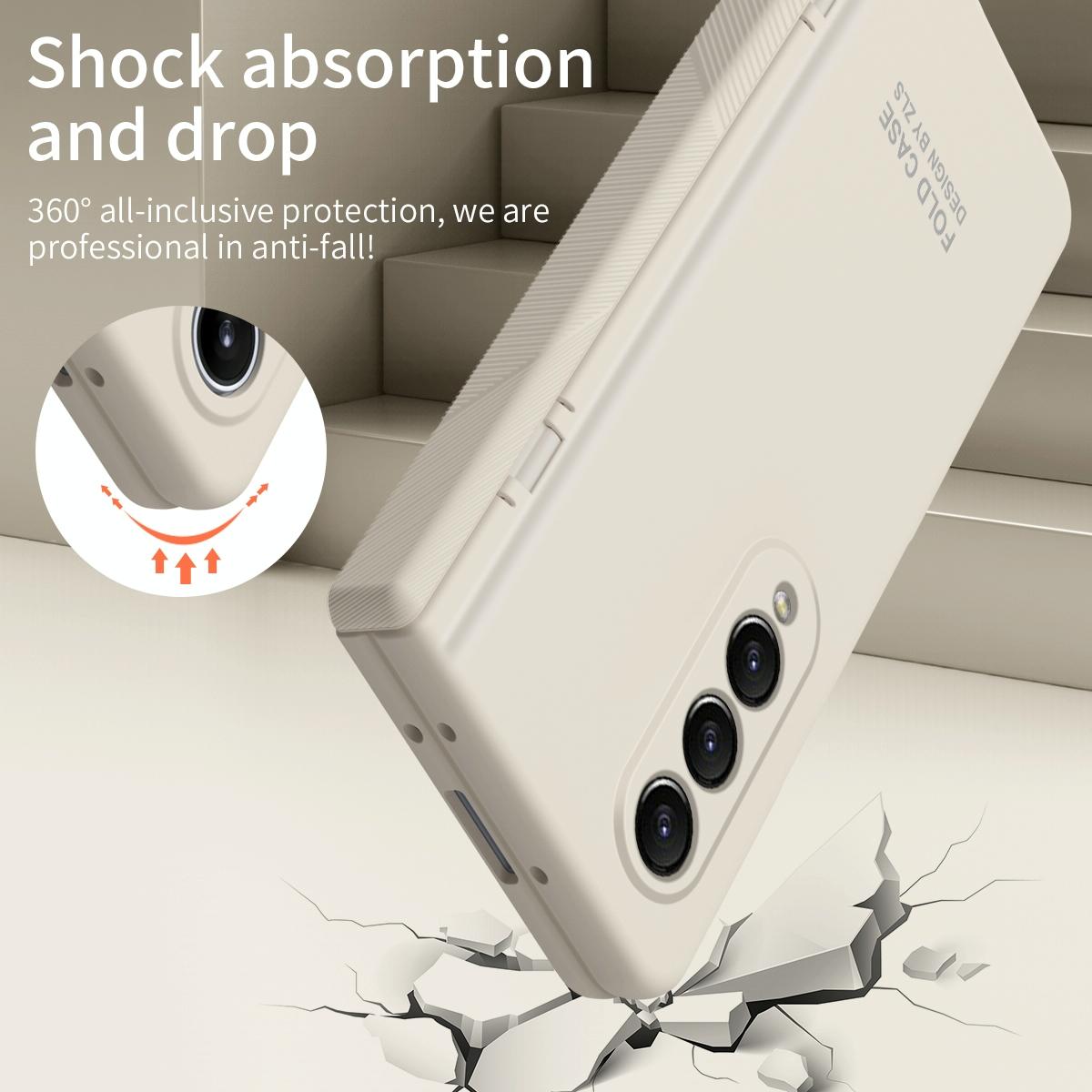 For Samsung Galaxy Z Fold4 5G Premium Hinged Folding Case - Black