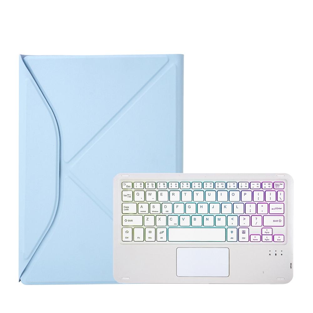 Bluetooth Keyboard Leather Case For Ipad Air 10.9 With Touchpad And Pen Slot Backlit - Pink
