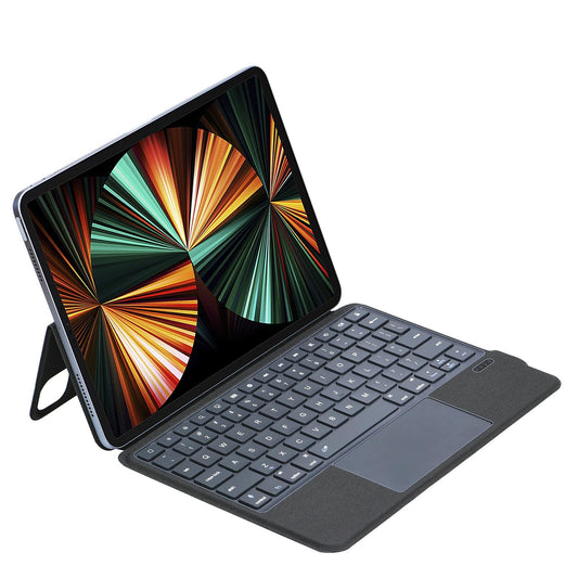 Bluetooth Keyboard Leather Case For Ipad Air / Pro 11 - Touch Pad - Black