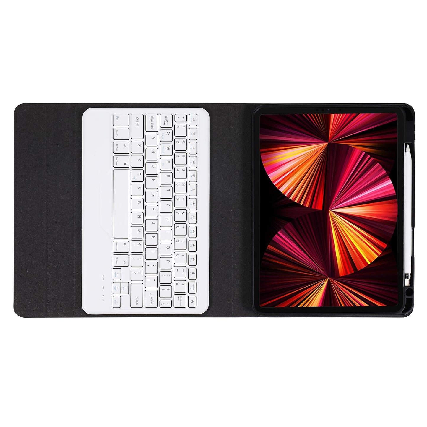 Bluetooth Keyboard Leather Case For Ipad Pro 11 With Triangle Holder & Pen Slot - Fits 2021 / 2020 / 2018 & Air 4 10.9 - Splittable - Gradient Rainbow