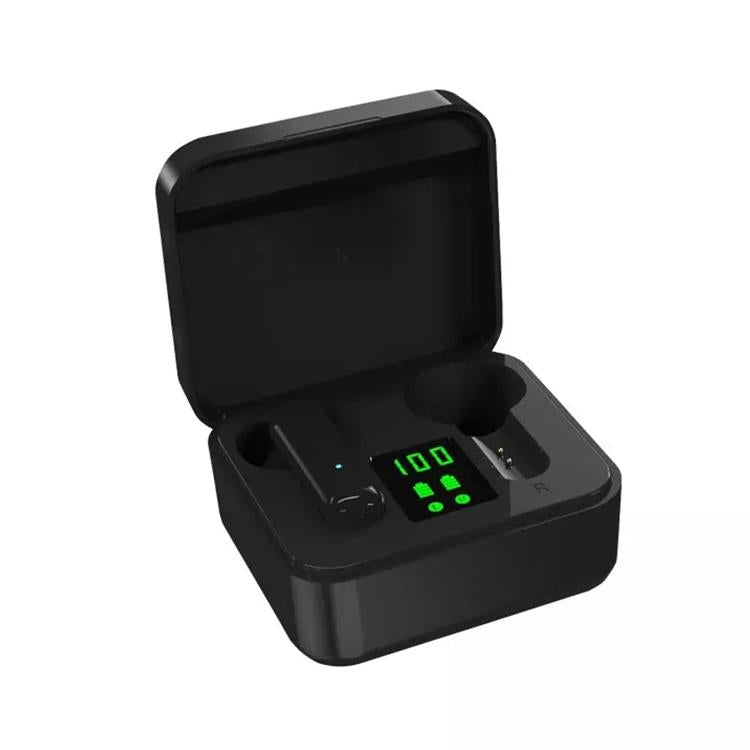 Digital Display Sports Bluetooth Earphones - Semi-in-ear - Ete-16 Tws - Black