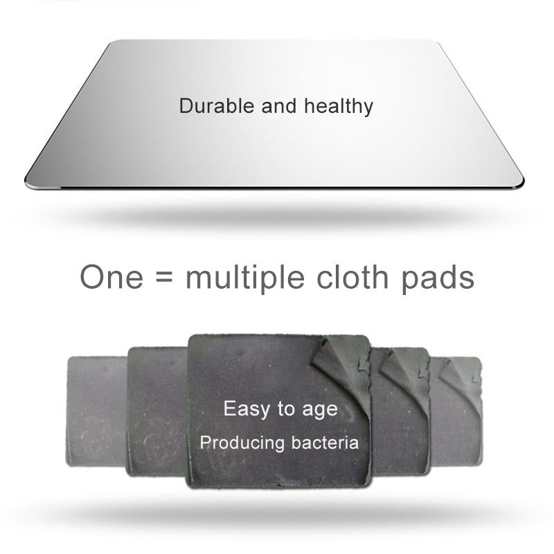 Double Sided Non Slip Aluminum Mouse Pad L Size - Black