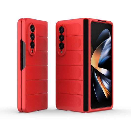 For Samsung Galaxy Z Fold4 5G Foldable Shockproof Phone Case with Magic Shield - Slim Design - Red