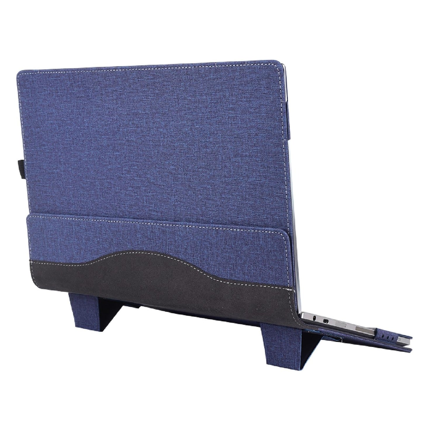 Protective Leather Laptop Case With Stand - 15.6 Inch - Dark Blue - For Samsung Galaxy Book 2 Pro 360