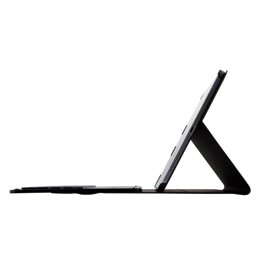 Bluetooth Keyboard & Leather Tablet Case For Ipad Pro 11 2018 - Detachable Aluminum Three-Gear Magnetic Sleep Function - Black