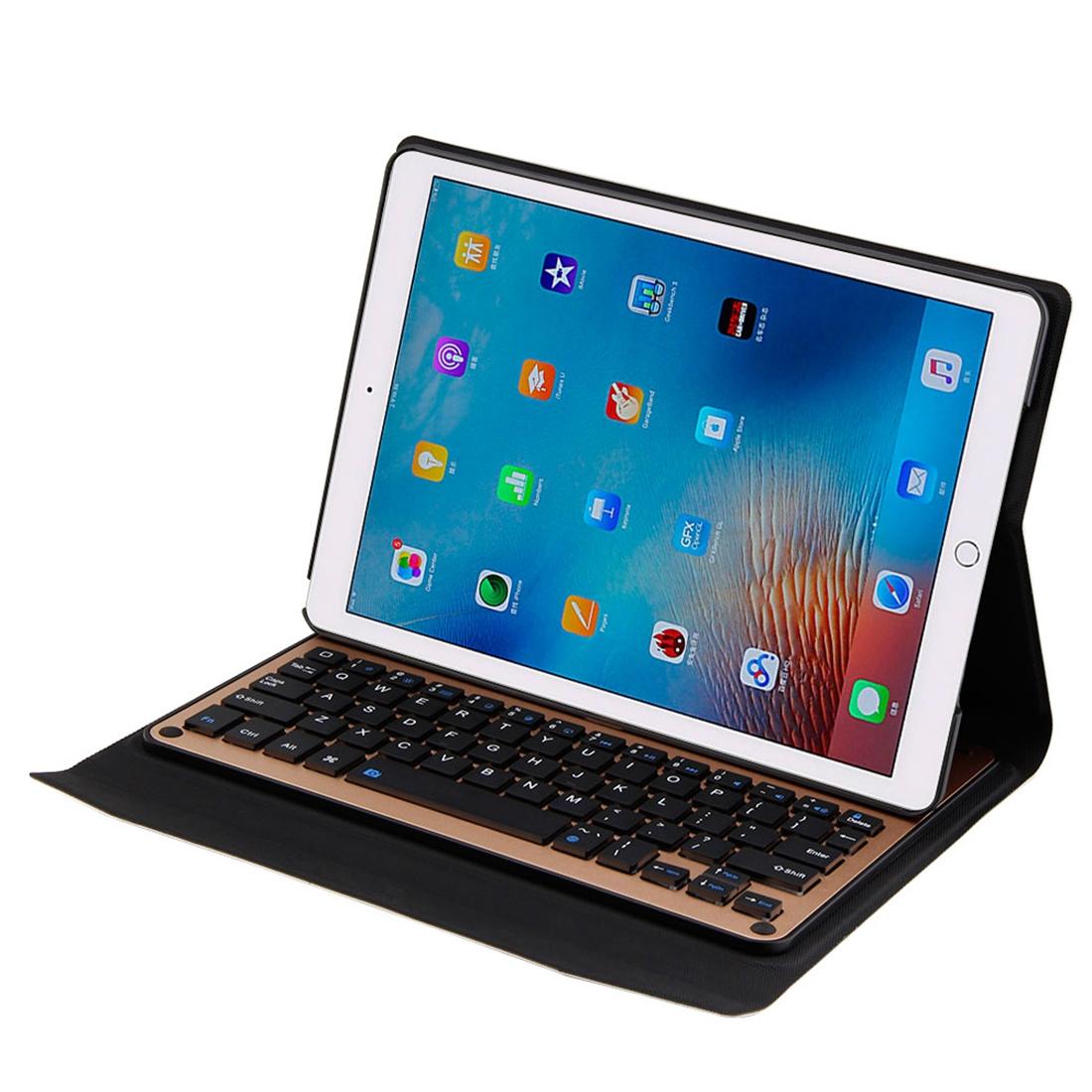 Aluminum Keyboard & Leather Tablet Case For Ipad Pro 10.5 / Air 2019 - Bluetooth Detachable Water Repellent - Black