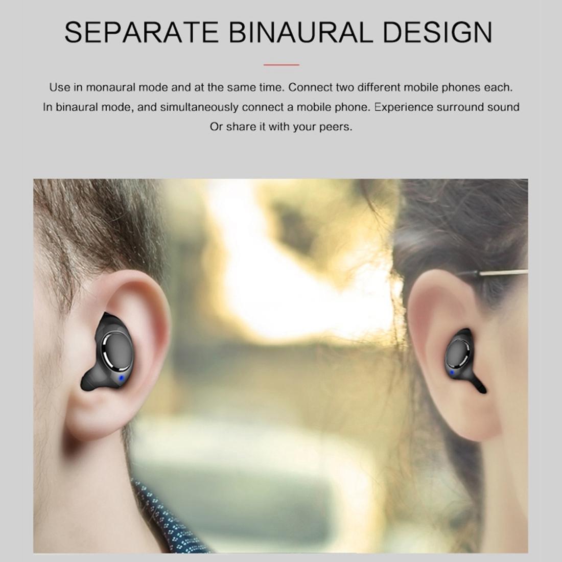 Portable Bluetooth V5.0 Earphones with Charging Box - X8 Tws for Outdoor Sports Black