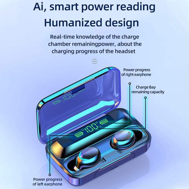 Led Mirror with Noise-cancelling Bluetooth Earphones - Black