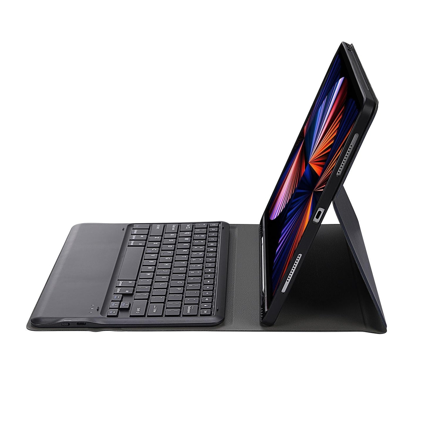 Ultra-Thin Detachable Bluetooth Keyboard Leather Case For Ipad Pro 12.9 2018 With Pen Slot - Black