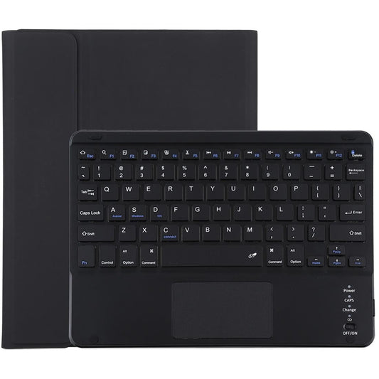 Bluetooth Keyboard & Tablet Case For Ipad 9.7 With Touch Pad Pen Slot & Holder - Detachable Microfiber Leather - Black