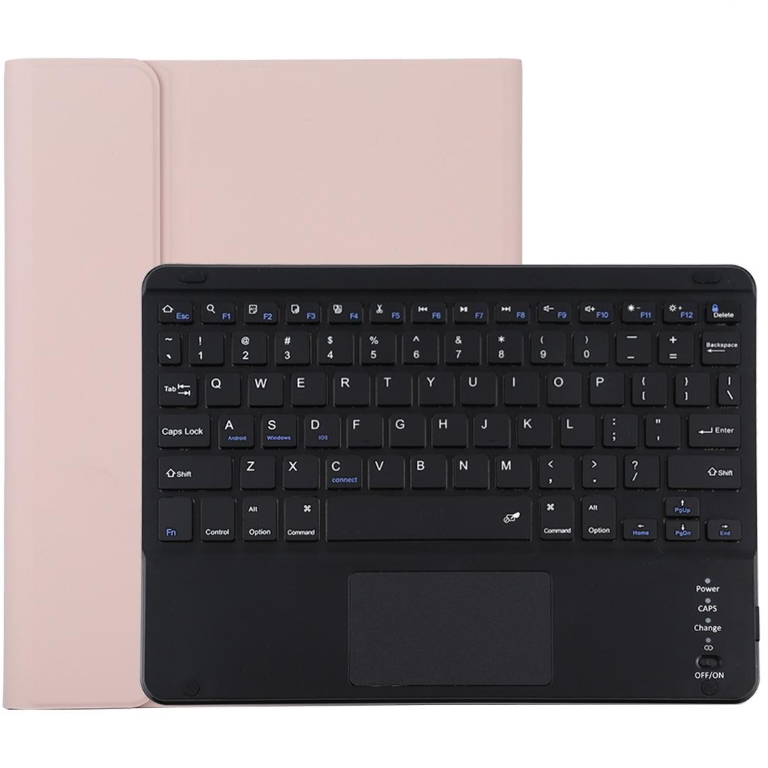 Bluetooth Keyboard & Tablet Case For Ipad 9.7 With Touch Pad Pen Slot & Holder - Detachable Microfiber Leather - Black