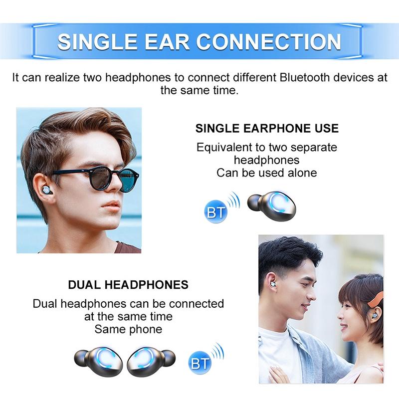 Touch Bluetooth Earphones with Noise Cancelling and Pull-out Charging Box