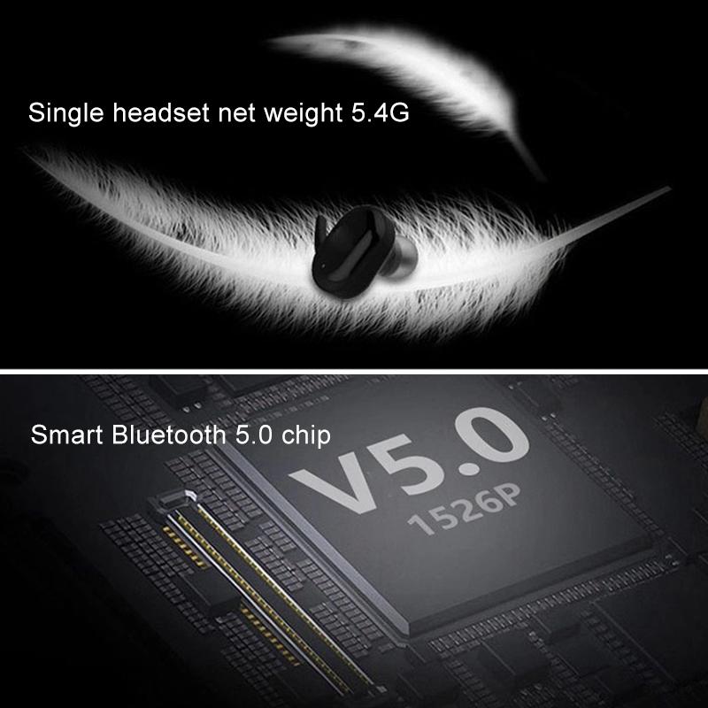 Waterproof Touch Wireless Bluetooth Earphones + Charging Box - Black