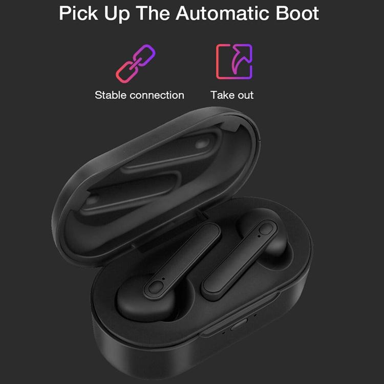 Waterproof Bluetooth Earphones with Magnetic Charging Box - 5.0 - Black