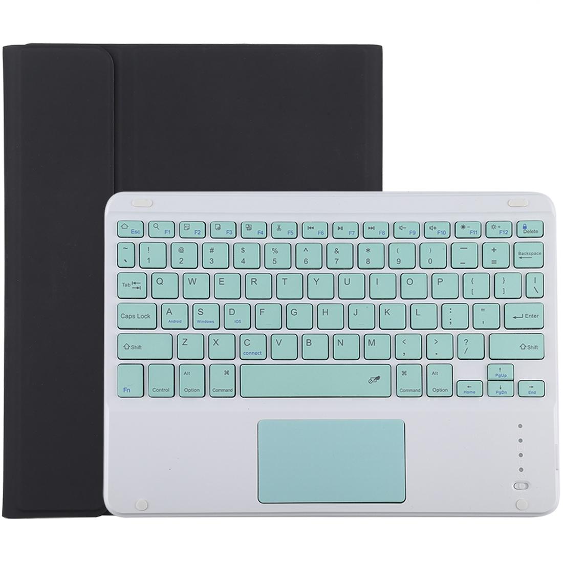 Bluetooth Keyboard & Tablet Case For Ipad 10.2 / Ipad Air 2019 - Detachable Touch Pad Pen Slot Holder - Microfiber Leather - Black