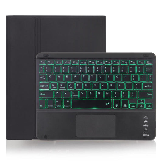 Detachable Bluetooth Keyboard Tablet Case For Ipad Pro 11 With Touchpad Pen Slot & Backlight - Plain Texture - Black